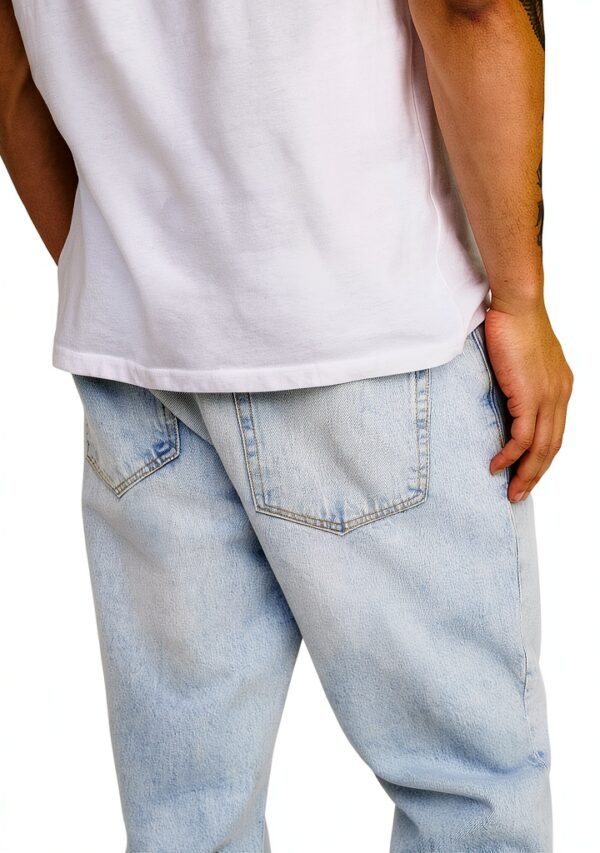Bestseller Jeans Homme Coton Recyclé Coupe Droite Bleu-6
