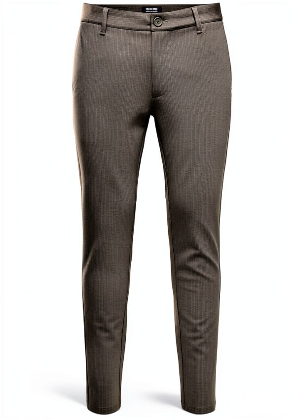 Pantalon chino homme Tapered Fit Rayures 76 polyester 20-10
