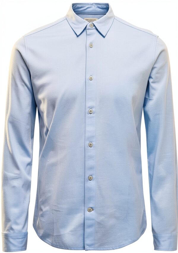 Chemise Bestseller coton ajustée homme bleu ciel tailles-0