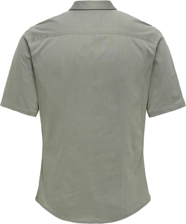 Only Sons Chemise Homme Coupe Ajustée Manches Courtes Gris-1
