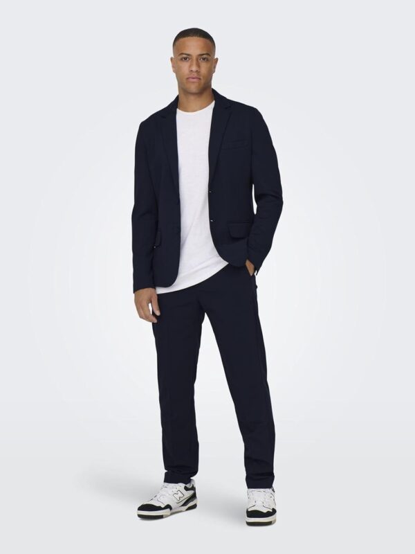 Blazer Bestseller Homme Col à Revers Coupe Ajustée-4
