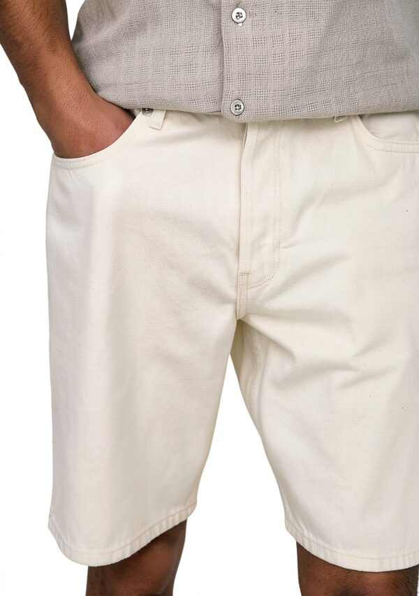 Short jean ONLY SONS homme denim confortable ecru-5