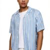 Only Sons Chemise homme viscose col chemise manches courtes-5