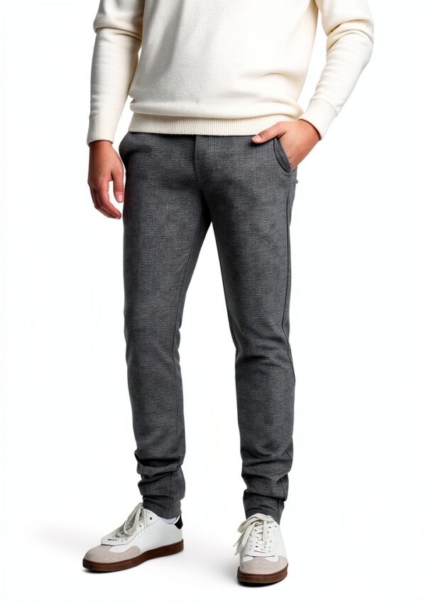 Pantalon Bestseller Coupe Ajustée Viscose Homme Robe Bleue-2