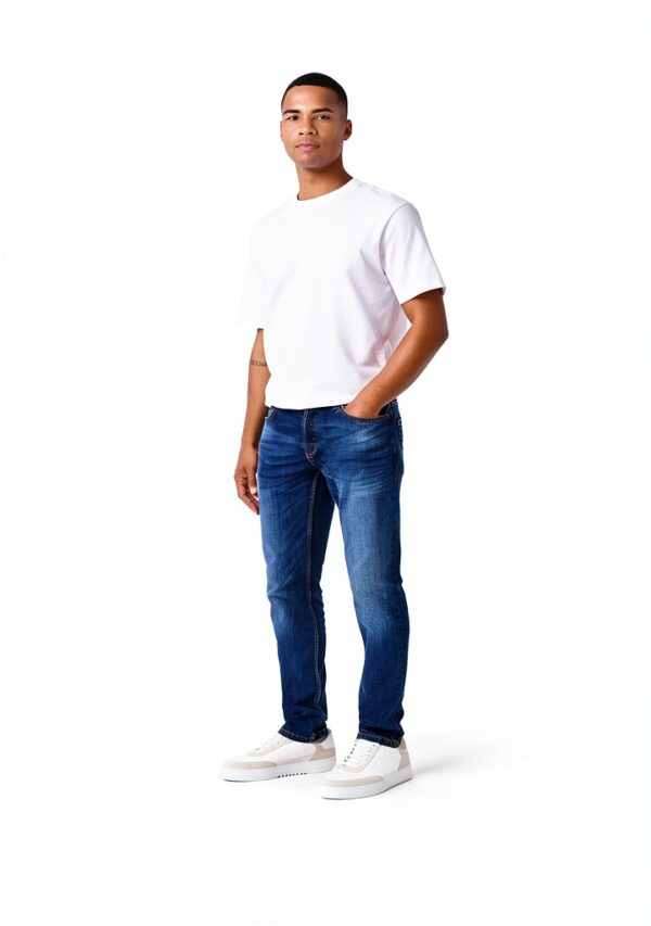 Jean slim Bestseller Homme Regular Fit Medium Blue Denim-7