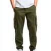 Pantalon cargo homme Bestseller coupe affinée olive-3