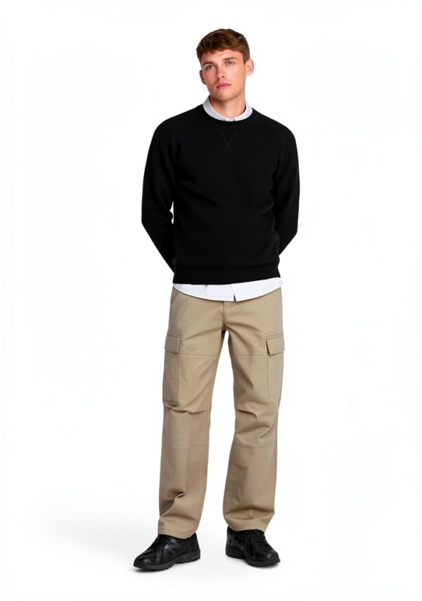 Pantalon cargo homme ONLY SONS coton recyclé noir chinchilla-2