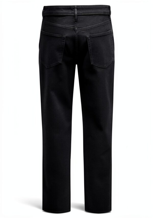 Bestseller Jean Homme Coupe Droite 100 Coton Noir Denim-1
