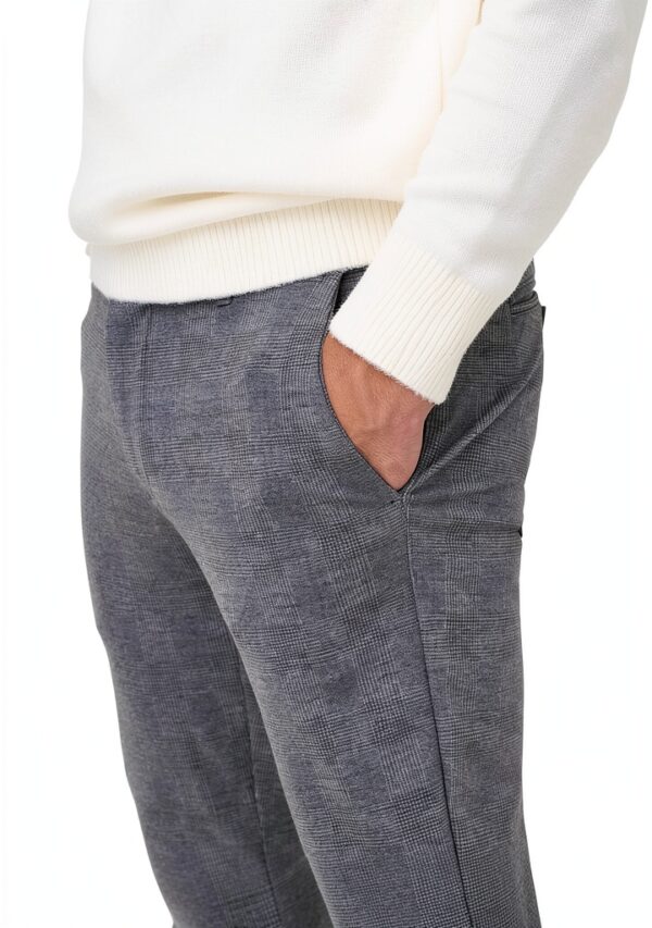 Pantalon Bestseller Coupe Ajustée Viscose Homme Robe Bleue-5