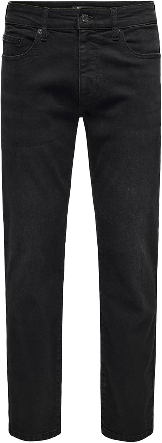 'Jean Only Sons pour homme en coupe ajustée, couleur noir'