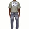 Only Sons Jean Homme Gris Coton Coupe Reguliere-4