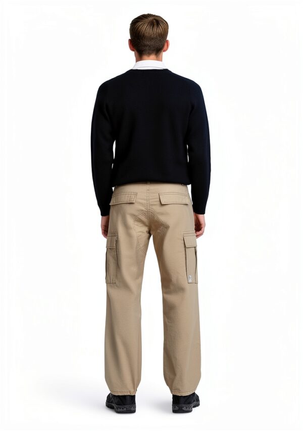 Pantalon cargo homme ONLY SONS coton recyclé noir chinchilla-4