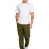 Pantalon cargo homme Bestseller coupe affinée olive-5