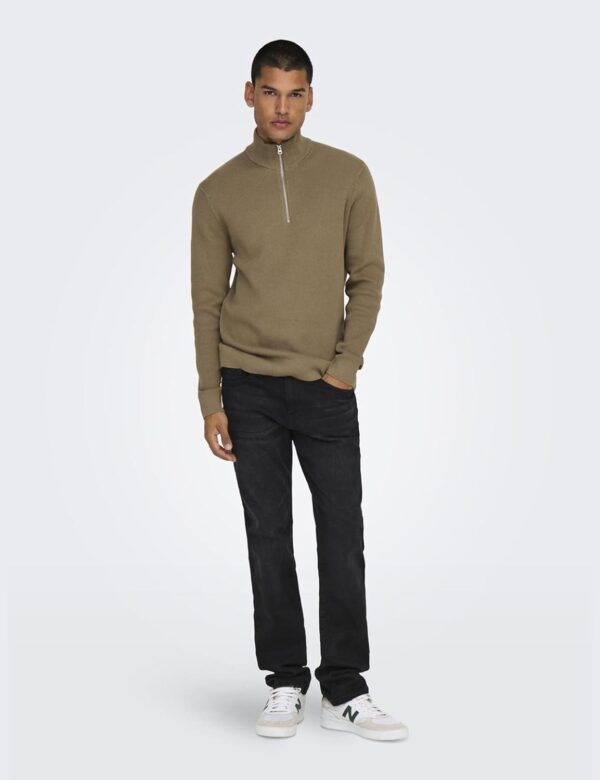 Only Sons Jean Homme Coupe Ajustée Noir Taille Moyenne-2