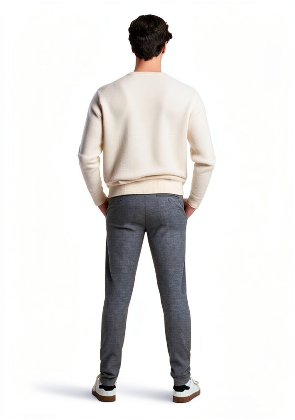 Pantalon Bestseller Coupe Ajustée Viscose Homme Robe Bleue-3