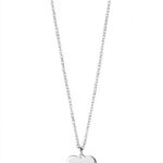 Collier cœur Luca Barra en acier anti-allergique, fermoir mousqueton,-0