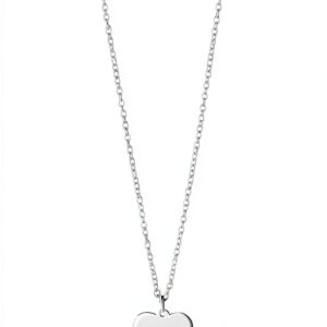 Collier cœur Luca Barra en acier anti-allergique, fermoir mousqueton,-0