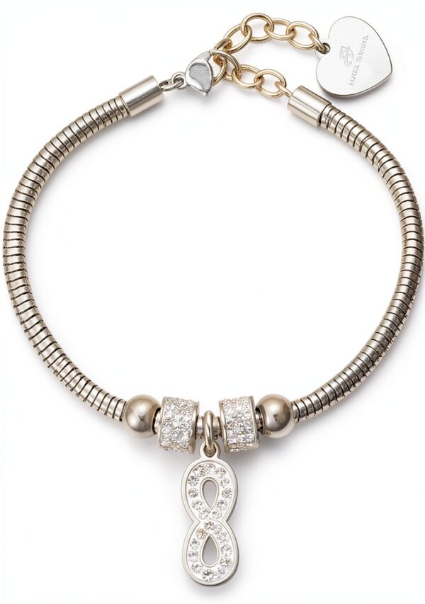 Bracelet Luca Barra en acier 316L hypoallergénique, fermoir pince de-0