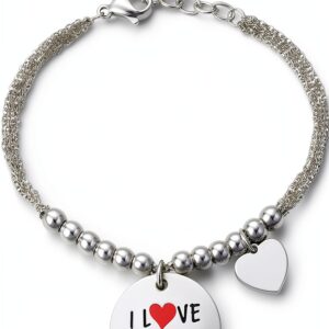 Bracelet Luca Barra en acier 316L hypoallergénique, modèle BK2043-0